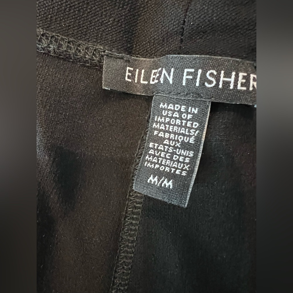 Eileen Fisher Washable Crepe Black Pants - Picture 4 of 6